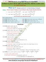 10 phản xạ khi giải phương trình lượng giác