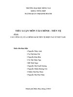 CÁC CÔNG cụ của CHÍNH SÁCH TIỀN tệ HIỆN NAY ở VIỆT NAM 