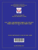 Cực tiểu chi phí phát điện các tổ máy nhiệt điện sử dụng đa nhiên liệu