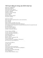 100 cụm động từ Tiếng Anh trong các đề thi đại học các năm