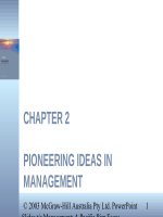 Lecture management  a pacific rim focus   chapter 2  pioneering ideas in management