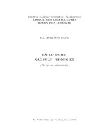 Bài tập ôn thi xác suất thống kê   ths  lê trường giang