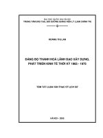 Đảng bộ thanh hóa lãnh đạo xây dựng phát triển kinh tế thời kỳ 1965   1975