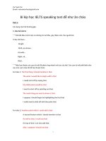 Bí kíp học IELTS speaking test part 1 dễ như ăn cháo