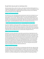 Bí quyết thành công của quản lý và marketing sự kiện