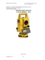 Hướng dẫn sử dụng máy toàn đạc điện tử Topcon