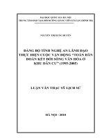 Đảng bộ tỉnh phú thọ lãnh đạo công tác đào tạo, bồi dưỡng cán bộ chủ chốt cấp cơ sở từ năm 1997 đến năm 2006