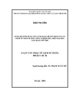 Đảng bộ tỉnh hưng yên lãnh đạo chuyển dịch cơ cấu kinh tế theo hướng công nghiệp hoá, hiện đại hoá giai đoạn 1997   2003