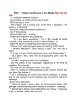 UNIT 1 thì hiện tại tiếp diễn