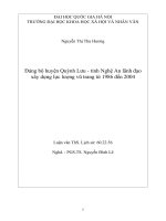 Đảng bộ huyện quỳnh lưu   tỉnh nghệ an lãnh đạo xây dựng lực lượng vũ trang từ 1986 đến 2004