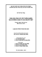 Văn hóa ứng xử với thiên nhiên qua không gian ở của người việt