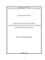 Đảng bộ huyện từ sơn (bắc ninh) lãnh đạo phát triển kinh tế và thực hiện một số chính sách xã hội (1999 2008)