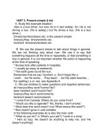 UNIT 2 thì hiện tại đơn