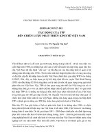 TÁC ĐỘNG CỦA TPP ĐẾN CHIẾN LƯỢC PHÁT TRIỂN KINH TẾ VIỆT NAM