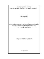 Đảng lãnh đạo xây dựng khối đại đoàn kết dân tộc trong sự nghiệp chống mỹ, cứu nước (1954 1975) 
