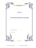 Đề tài ToolBox Simulink trong Matlab - Tài Liệu