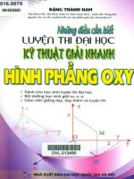 Luyện Thi Đại Học Kỹ Thuật Giải Nhanh Toán Hình Phẳng OXY