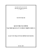Quản trị tài chính tại viện quản lý và phát triển châu á