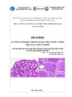 Bài giảng an toàn sinh học trong trang trại nuôi cá biển hiện đại, công nghiệp