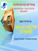 BÁO CÁO THỰC TẬP TỐT NGHIỆP:SINH VIÊN VÀ ĐIỆN THOẠI THÔNG MINHVIỆC SỬ DỤNG VÀ ẢNH HƯỞNG ĐẾN QUAN HỆ XÃ HỘI VÀ HỌC TẬP