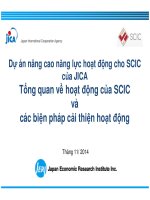 Dự án nâng cao năng lực hoạt động cho SCIC của JICA Tổng quan về hoạt động của SCIC vàc ác biện pháp cải thiện hoạt động