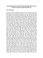 Áp dụng luật cạnh tranh đối với hoạt động ngân hàng của các tổ chức tín dụng trong giai đoạn hiện nay