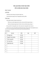 TIỂU LUẬN MÔN AN TOÀN THỰC PHẨM