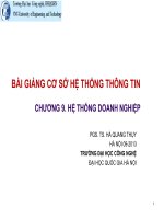 Bài giảng cơ sở hệ thống thông tin  chương 9   hệ thống doanh nghiệp