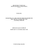 Ảnh hưởng của tiểu thuyết Minh Thanh đối với tiểu thuyết Nam Bộ Việt Nam giai đoạn 19001930