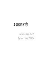 DỊCH SINH VẬT - Lâm Vĩnh Niên,BS.TS-Đại học Y dược TPHCM