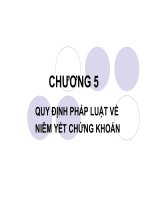 Bài giảng luật chứng khoán  chương 5   quy định pháp luật về niêm yết chứng khoán