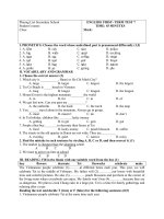 HK Tiếng anh 6 thí  điểm