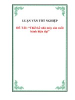 Thiết kế nhà máy sản xuất bánh hiện đại