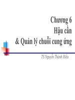 Bài giảng quản trị tác nghiệp chương 6 hậu cần và quản lý chuỗi cung ứng