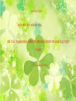 Thảm họa dioxin trong chiến tranh tại việt nam