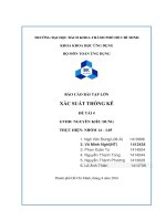 Báo cáo Xác suất thống kê Đại học bách khoa tphcm