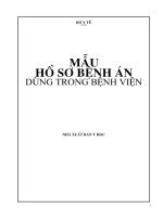 Mẫu Hồ sơ bệnh án Dùng trong bệnh viện
