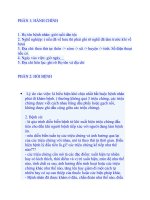 BỆNH ÁN NỘI KHOA - PHẦN I HÀNH CHÍNH