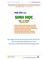 VƯỢT ĐÍCH MÔN SINH HỌCTẬP 1: LÝ THUYẾT
