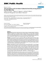 The prevalence and corelates of physical inactivity among adults in Ho Chi Mih City