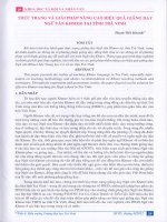 Thực trạng và giải pháp nâng cao hiệu quả giảng dạy ngữ văn khmer tại tỉnh trà vinh
