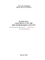 HƯỚNG CHẨN ĐOÁN VÀ ĐIỀU TRỊ MỘT SỐ BỆNH ĐA KHOA CẤP CỨU