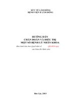 HƯỚNG CHẨN ĐOÁN VÀ ĐIỀU TRỊ MỘT SỐ BỆNH LÍ NHÃN KHOA