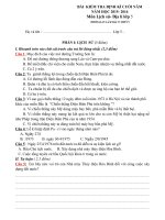 DE môn LSDLy lớp 5 kỳII năm 2015  2016