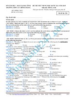 30 đề thi Tiếng Anh THPT quốc gia có lời giải chi tiết