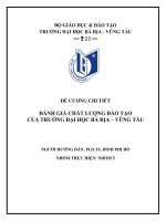 ĐÁNH GIÁ CHẤT LƯỢNG ĐÀO TẠO CỦA TRƯỜNG ĐẠI HỌC BÀ RỊA – VŨNG TÀU