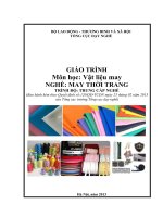 giáo trình vật liệu may  hệ trung cấp