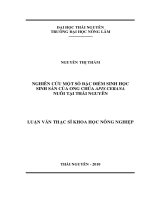 Nghiên Cứu Một Số Đặc Điểm Sinh Học Sinh Sản Của Ong Chúa Apis Cerana Nuôi Tại Thái Nguyên