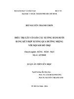 Điều trị gãy cổ lồi cầu xương hàm dưới bằng kết hợp xương qua đường miệng với nội soi hỗ trợ