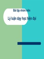 tiểu luận môn lí luận dạy học hiện đại